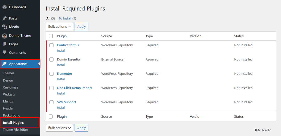 Begin Installing Plugins